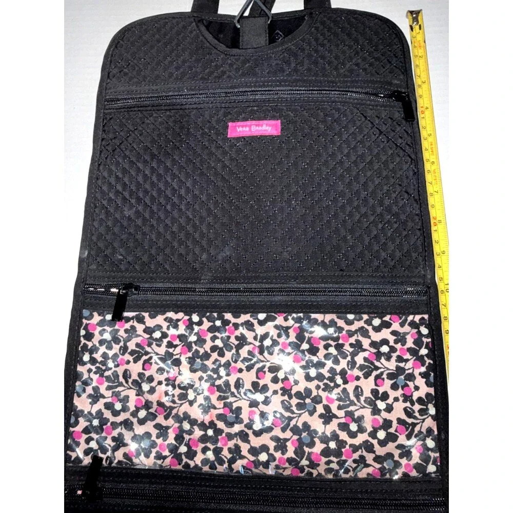 VERA BRADLEY Hanging Toiletry Organizer in Microfiber Classic Quilted Black